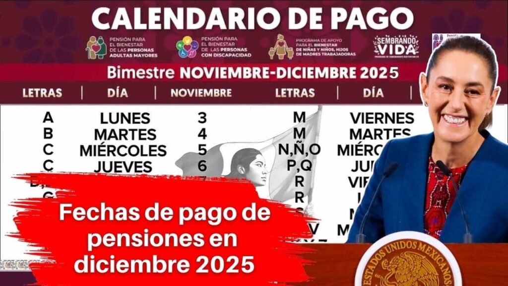 Pagos de pensiones en diciembre 2025: fechas y cómo revisarlos en tu banco