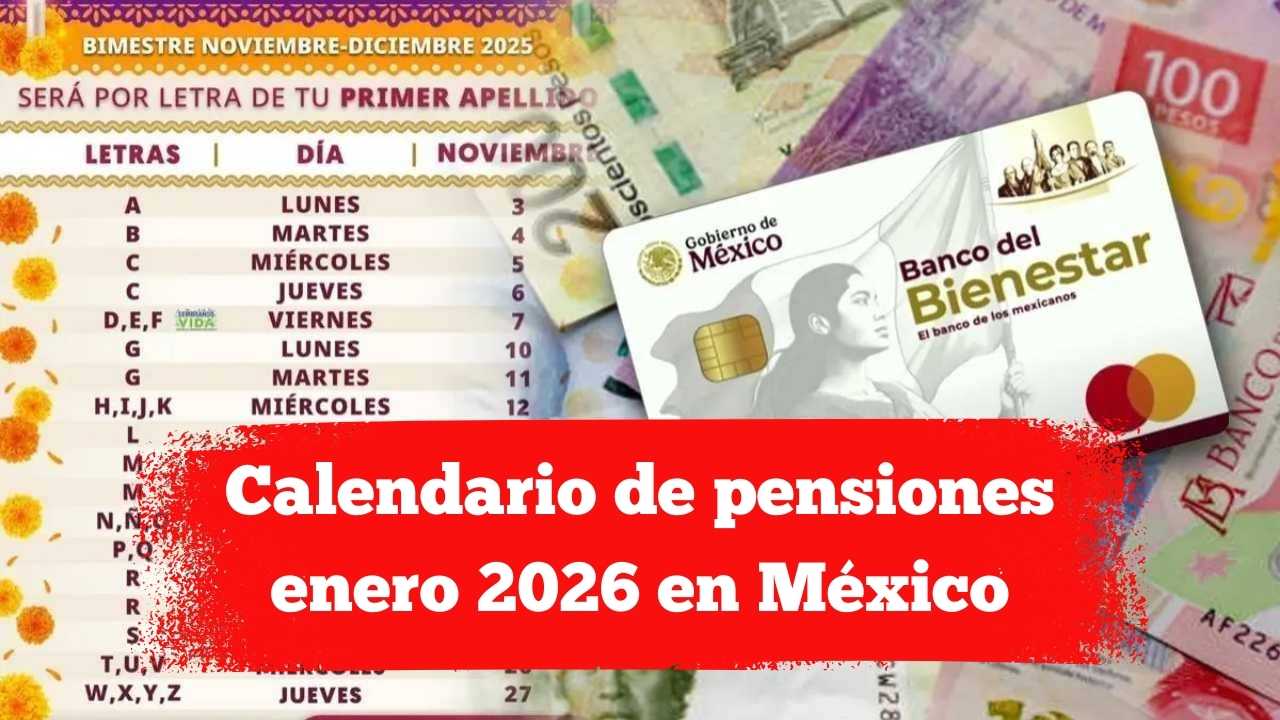 Calendario de pensiones enero 2026 en México: fechas oficiales y cómo consultarlas