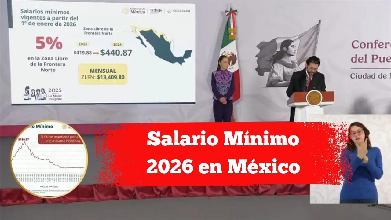 Salario Mínimo 2026 en México: aumento oficial a $9,582 mensuales